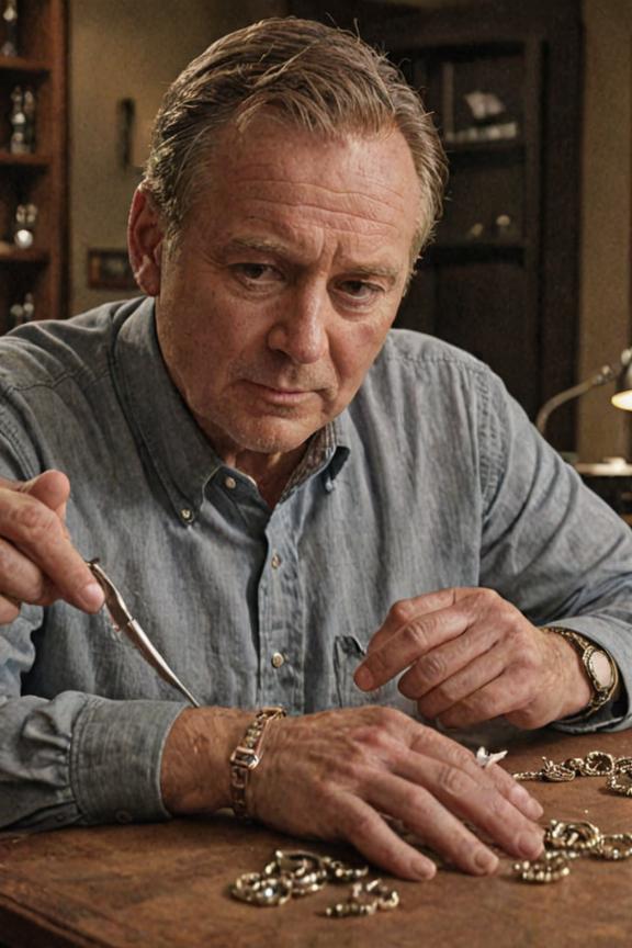 Jeweler working on custom jewelry piece